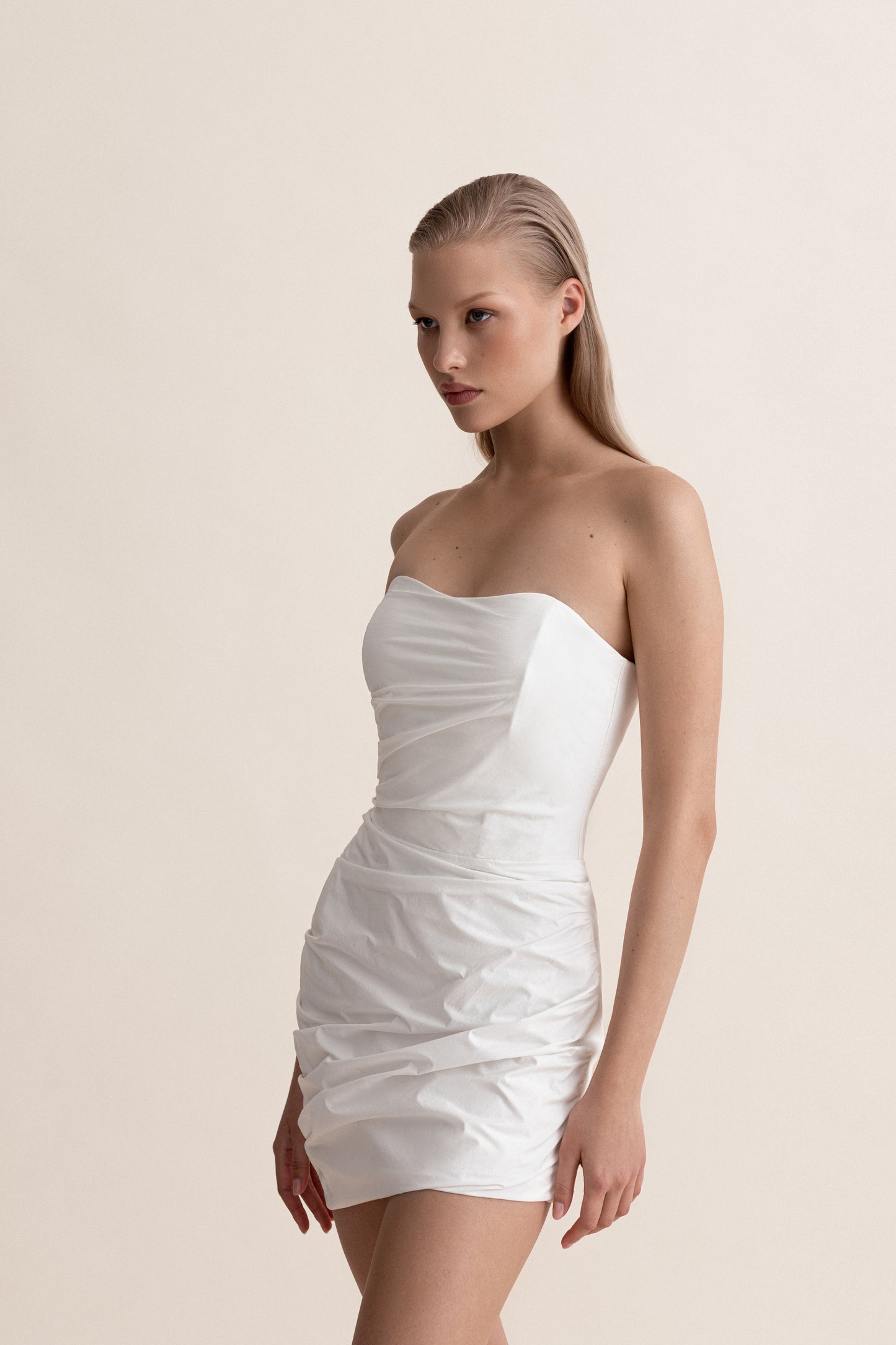 Cotton poplin Bustier Dress