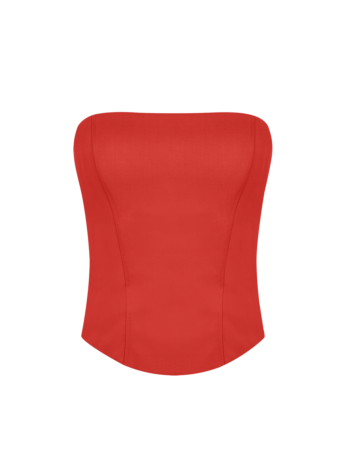 Wool Corset Top in Red