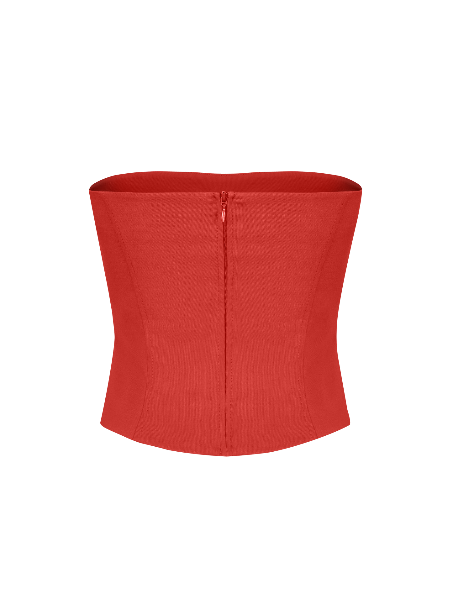 Wool Corset Top in Red