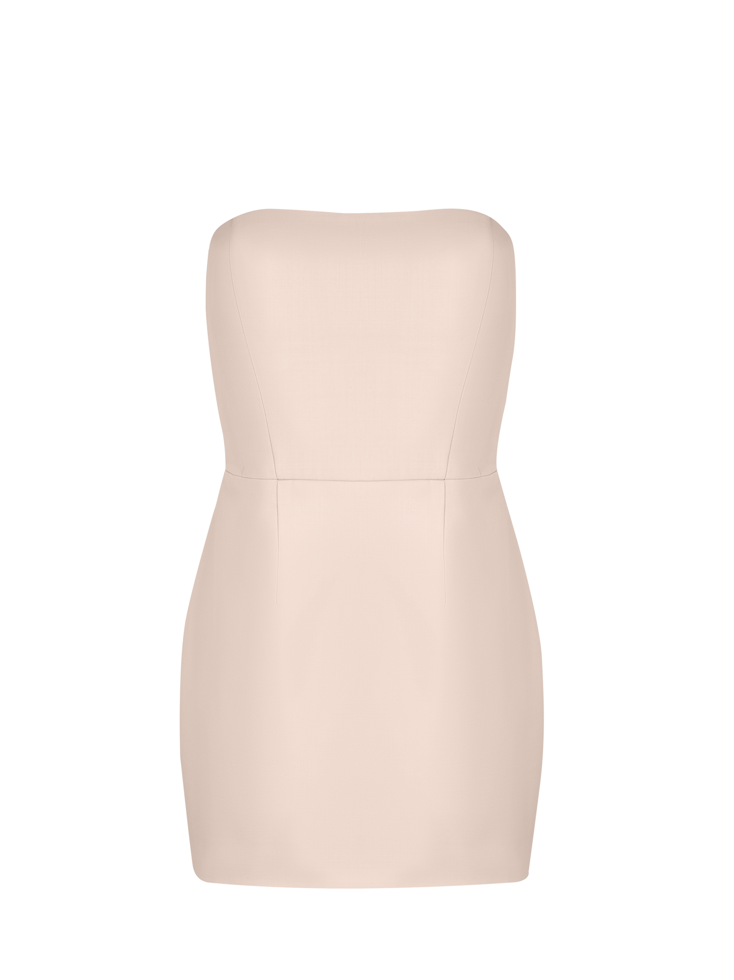 Wool Mini Corset Dress in Blush