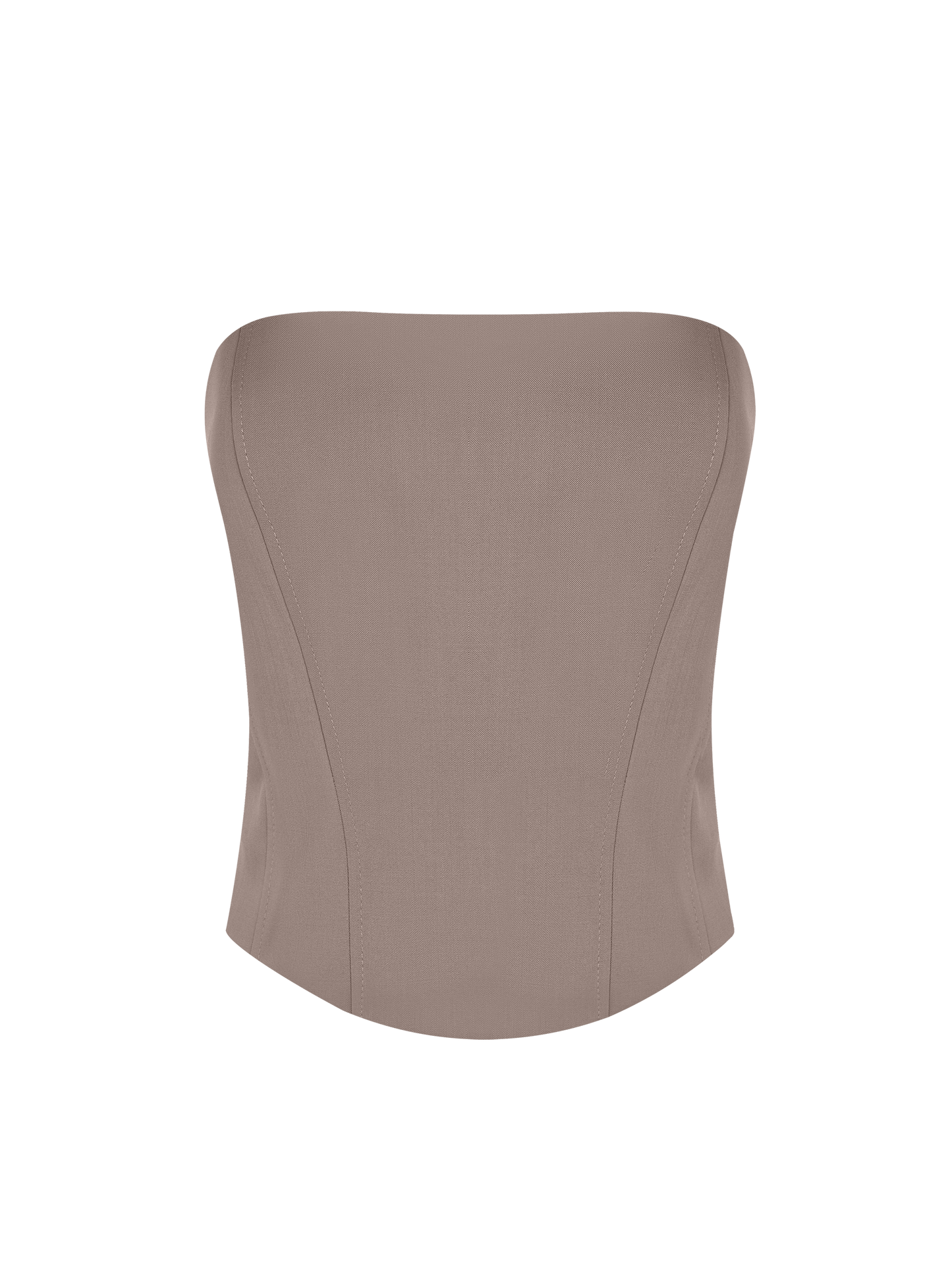 Wool Corset Top in Brown